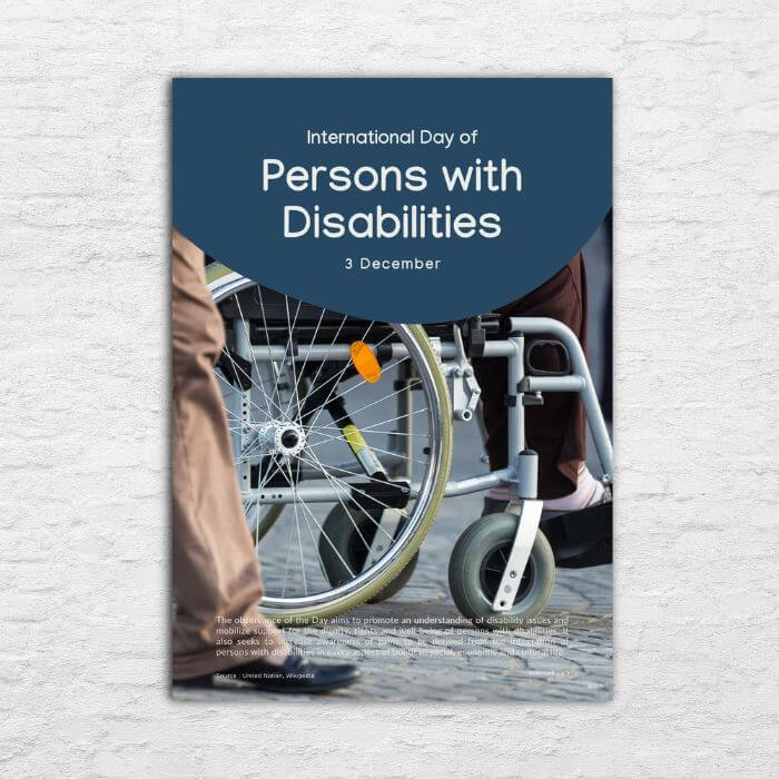 Printable Poster - World Day in December - Persons with Disabilities 20240517