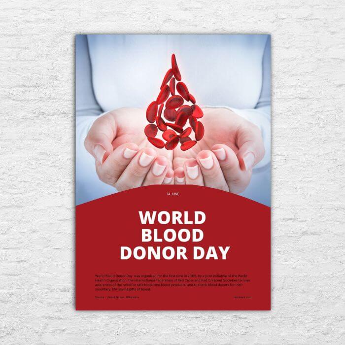 Printable Poster - World Day in June - World Blood Donor Day 20240517