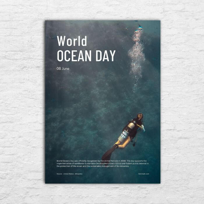 Printable Poster - World Day in June - World Ocean Day 20240517