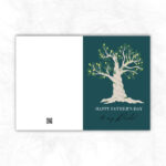 Father's Day Printable Card with a green tree background MUP101c