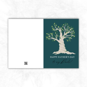 Father's Day Printable Card with a green tree background MUP101c