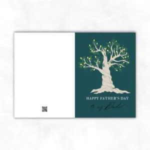 Father's Day Printable Card with a green tree background MUP101c