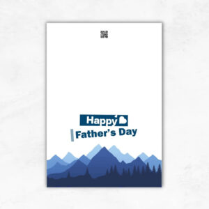 Father's Day Printable Card with blue mountain background MUL103c