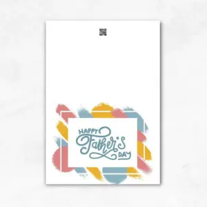 Father 's Day Printable Card with colorful background MUL104c