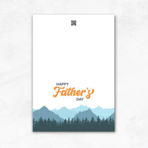 Father's Day Printable Card with light blue mountain background MUL105c