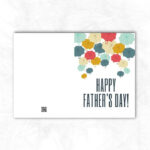 Father's Day Printable Card with colorful umbrella background MUP106c