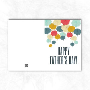 Father's Day Printable Card with colorful umbrella background MUP106c