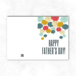 Father's Day Printable Card with colorful umbrella background MUP106c