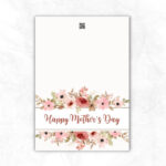Mother's Printable Day with pink flowers background MUL102c