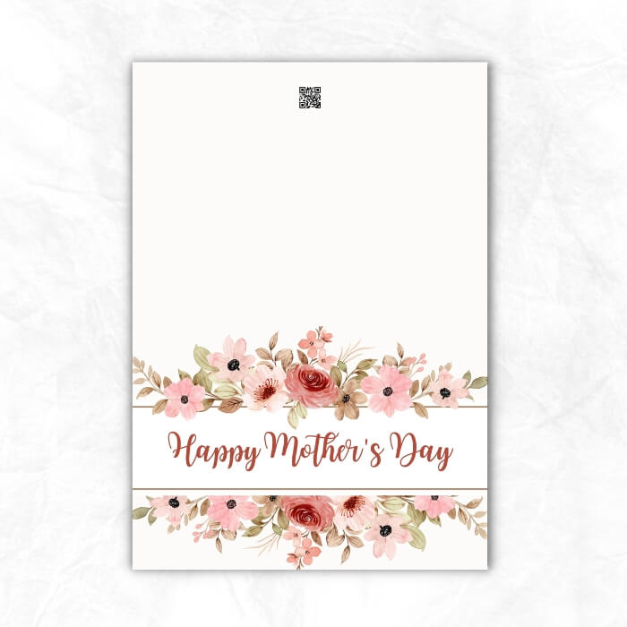 Mother's Printable Day with pink flowers background MUL102c