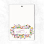 Mother's Day Printable Card with colorful flowers background MUL105c