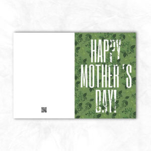 Mother's Day Printable Card with green leaves background MUP102c