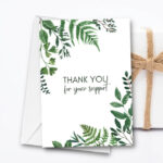 Thank you for your support printable car with green leaves background MP101a