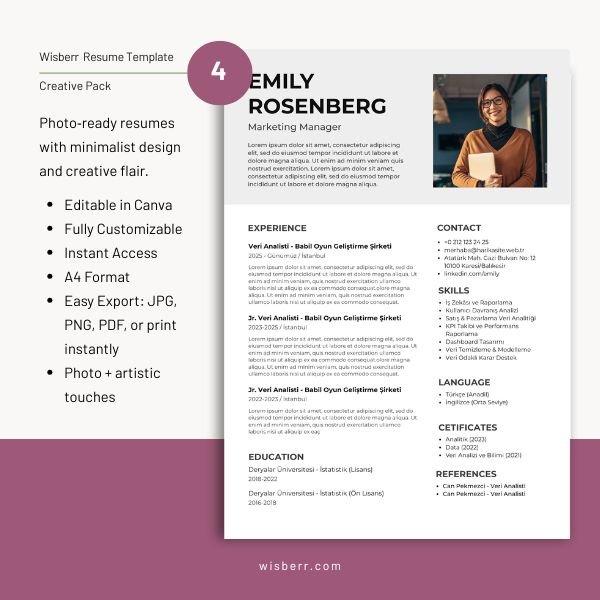 Wisberr Resume Template Creative Pack 262216